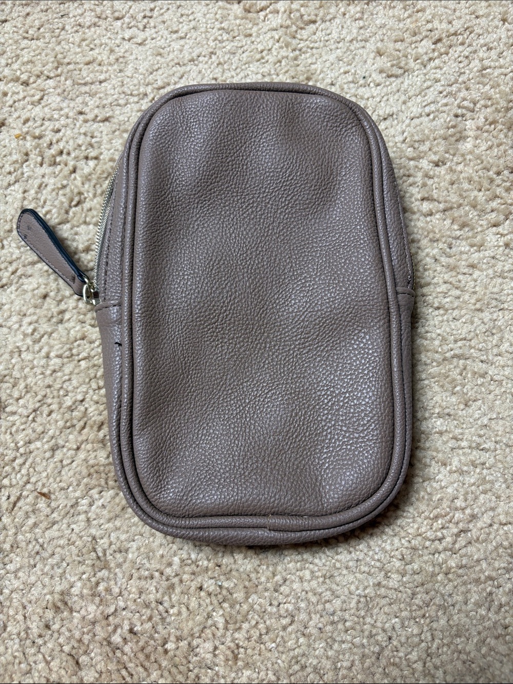 Steve Madden brown makeup bag